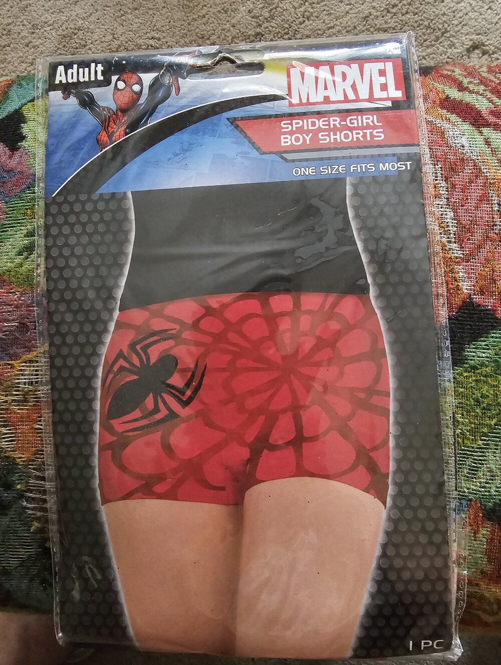 New Marvel Adult Spider-girl Boy Shorts One Size Fits Most